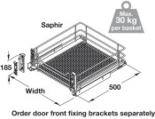 VS SUB 600mm PO Bskt Hinged 1xSph Chr