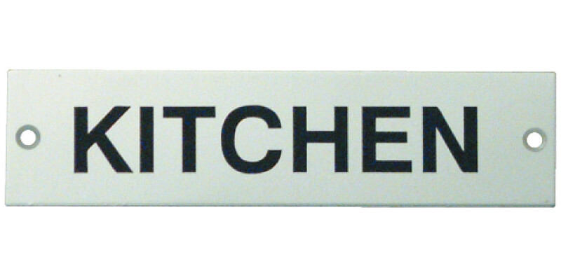 Sign, 140 x 35 mm, Stainless Steel