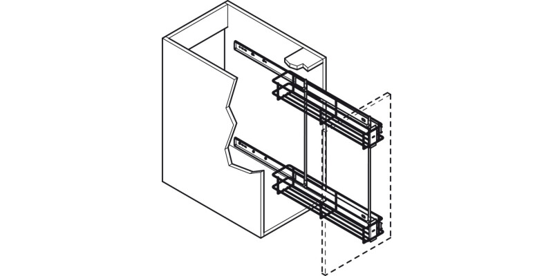 PO Baskets 2-Tier 150mm RH Chrome
