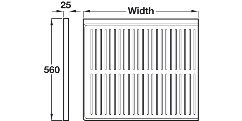 UnderSink Liner 963x560mm Alu Grey