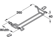 Wine Glass Rack 4xCol 4xClips Wall 500mm
