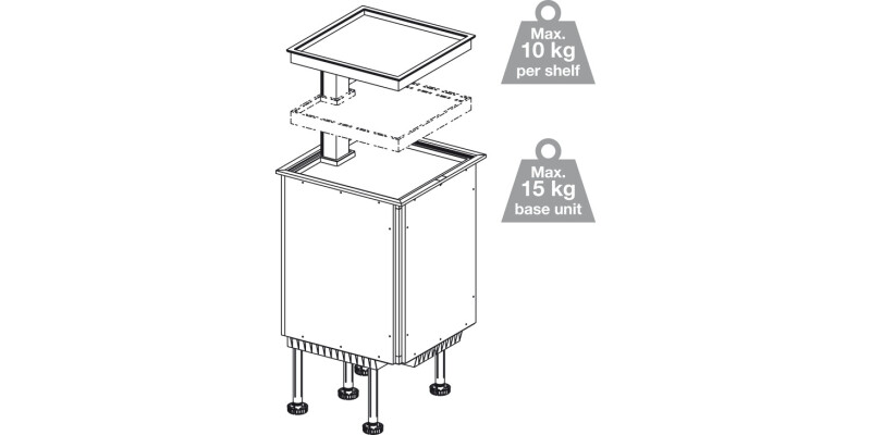 Ninka Qanto 2 Tray Dark Grey