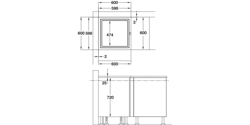 Ninka Qanto 2 Tray Dark Grey