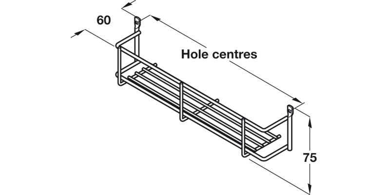 Spice/Pack Rack 1-Tier Linear 400x55mm