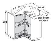 Mondo90D Carousel 340mm Door ProArc Grey
