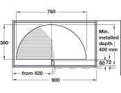 1/2 Carousel Set Wire Dr 420/900mm Cab