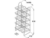 Wire Wine Rack 15 Bottles 300mm Chr Plt