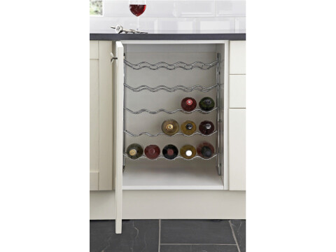 Wire Wine Rack 15 Bottles 300mm Chr Plt