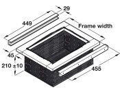 Wicker Basket/Beech Frame 400mm