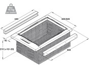 Wicker Baskets/Runs Set 600mm Oak/P.Nat