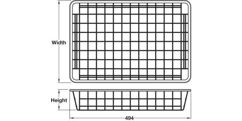 W/Robe Basket 494x536x175mm White 600mm