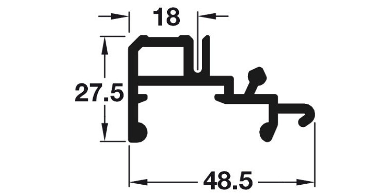 PS40 Bottom Guide Rail 3050mm