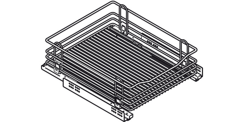 Pull Out Chrome Wire Basket, for Door Front Fixing Cabinets