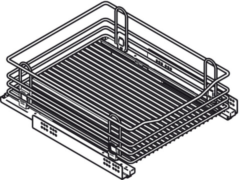 Pull Out Chrome Wire Basket, for Door Front Fixing Cabinets