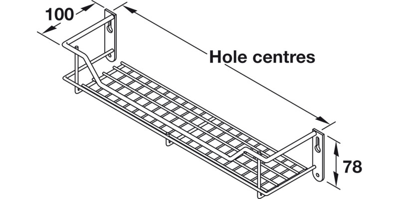 Spice/Pack Rack 1-Tier Linear 300x100mm