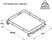 PO Basket Set 400mm White/Chrome