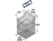 Laundry Basket Angled Chr 39.0Lts 450mm