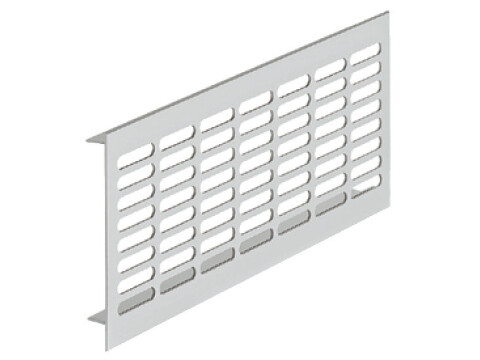 Ventilation Grille, for Recess Mounting, Height 102 mm, Recessed Height 86 mm, F