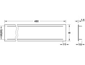 Vent Grille RM 480x80mm AA Slv