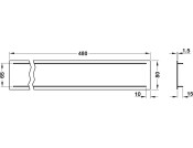 Vent Grille RM 480x80mm AA M.Slv F1