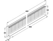 Vent Grille RM 480x80mm AA M.Slv F1