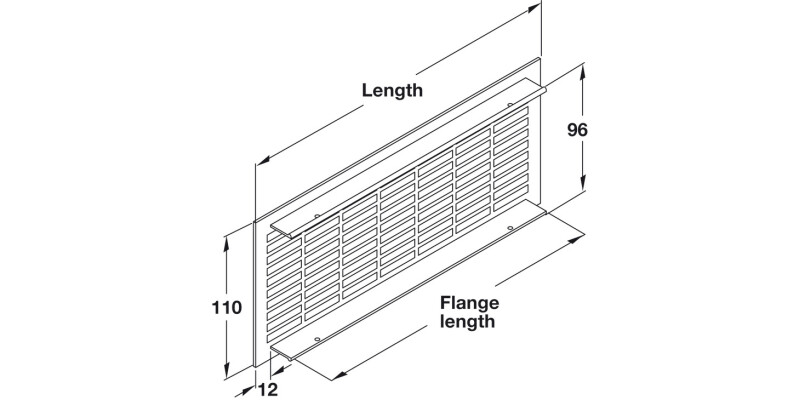 Vent Grille RM 250x110mm AA M.Slv