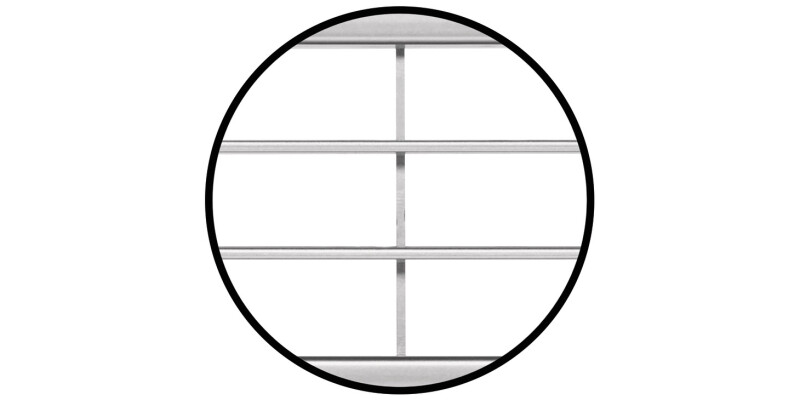 Vent Grille RM 458x65mm Pl Matt Silver