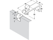 Counterflap Catch 92mm Brass PB