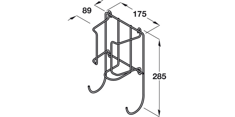 Wire Holder Iron/Board 285x175x89mm Chr