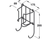 Wire Holder Iron/Board 285x175x89mm Chr