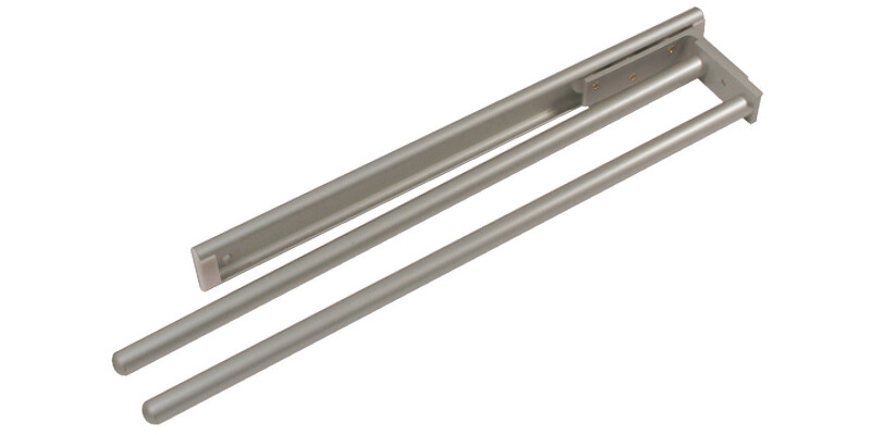 Towel Rail 2-Arm 460mm Alu/Pl Slv Ano