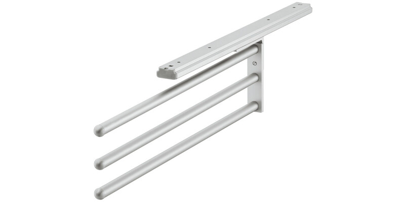 Towel Rail 3-Arm 465mm Alu/Pl Slv Ano