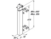 Ropox Leg Ht Adj 650-950mm St Wht Paint