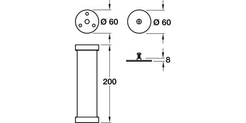 B/fast Bar Support 90D Glue Pol Chr