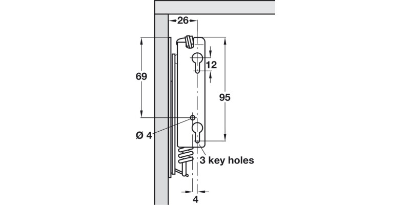 Swing Up Flap 90D Hinges Spr Both 2x180N