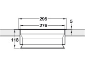 W/Top Bin Holder D276mm Pl Blk