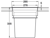 W/Top Bin RM D276mm 13L Pl Blk/SSS