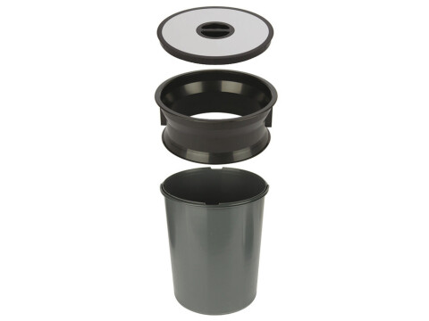 W/Top Bin RM D276mm 13L Pl Blk/SSS