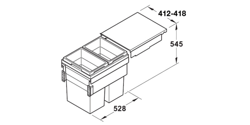 Hailo EuroCargo 45 Bin w 2x38L Dk