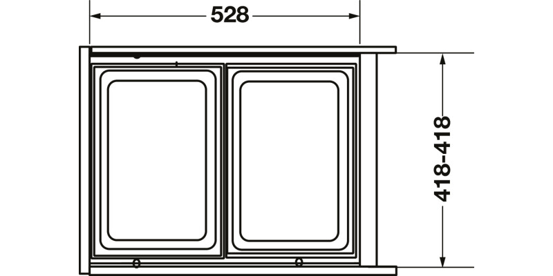 Hailo EuroCargo 45 Bin w 2x38L Dk