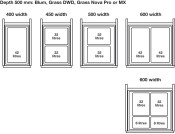 NovaPro/MX Bin Set 600mm 2x42L DGrey