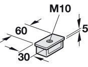Tubular Insert 60x30x5mm ZA Bright