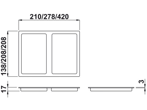 Individual Bin Lid, Grey Plastic, One2Four