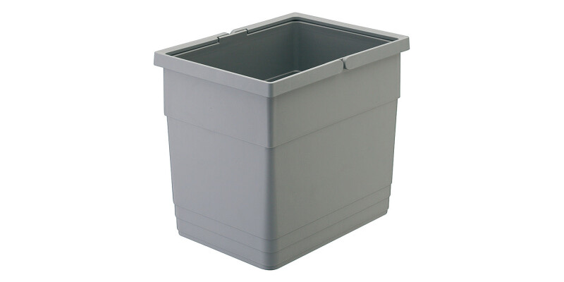 One2Four Ind.Waste Bin 13.5L Pl Alu Grey