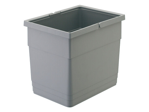 One2Four Ind.Waste Bin 13.5L Pl Alu Grey