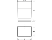 One2Five Waste Bin 17L Pl Lt Grey