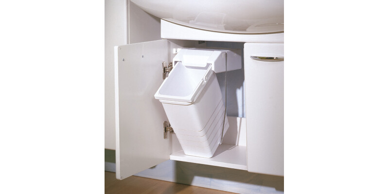 Waste Bin Pl White 1x8L