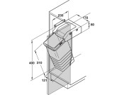 Waste Bin Pl White 1x8L