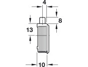 Lt Duty Guide PF Retract w Catch Pl Wht