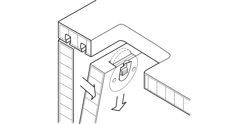 Lt Duty Guide PF Retract w Catch Pl Wht